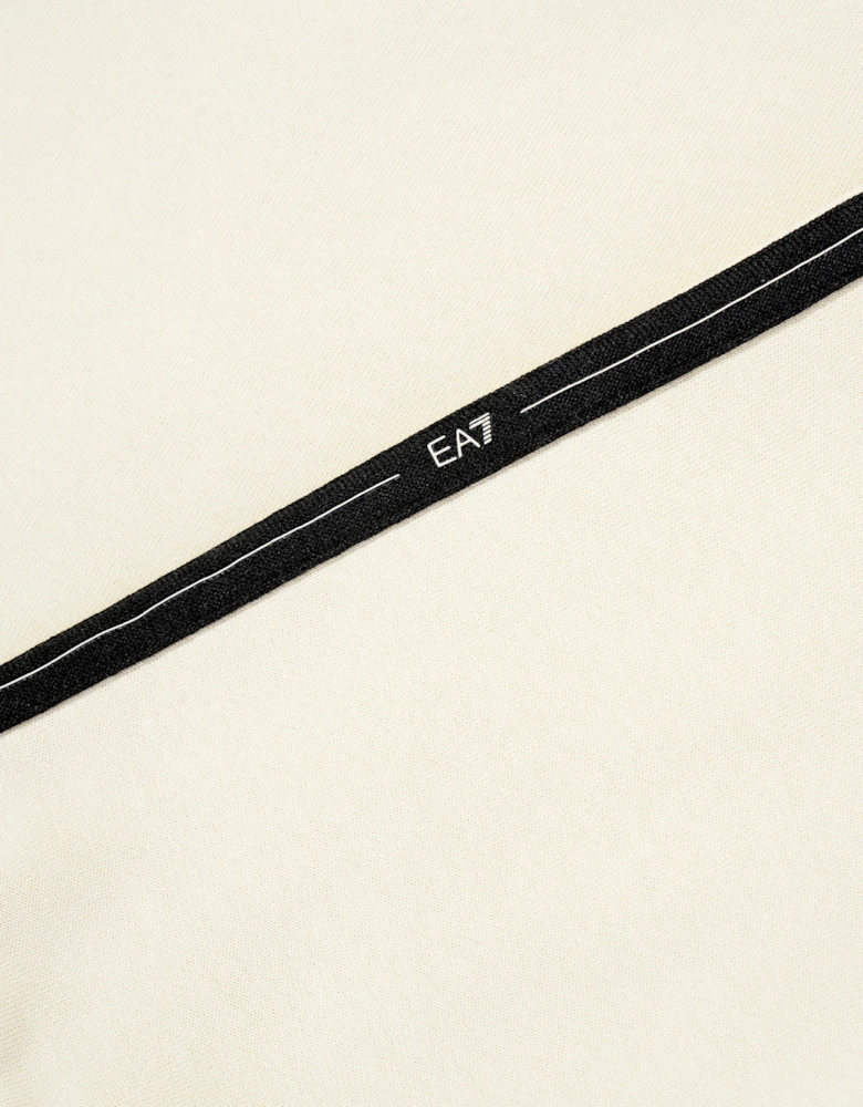 Emporio Armani Boys Train Logo Tape Sweatshirt in Ivory