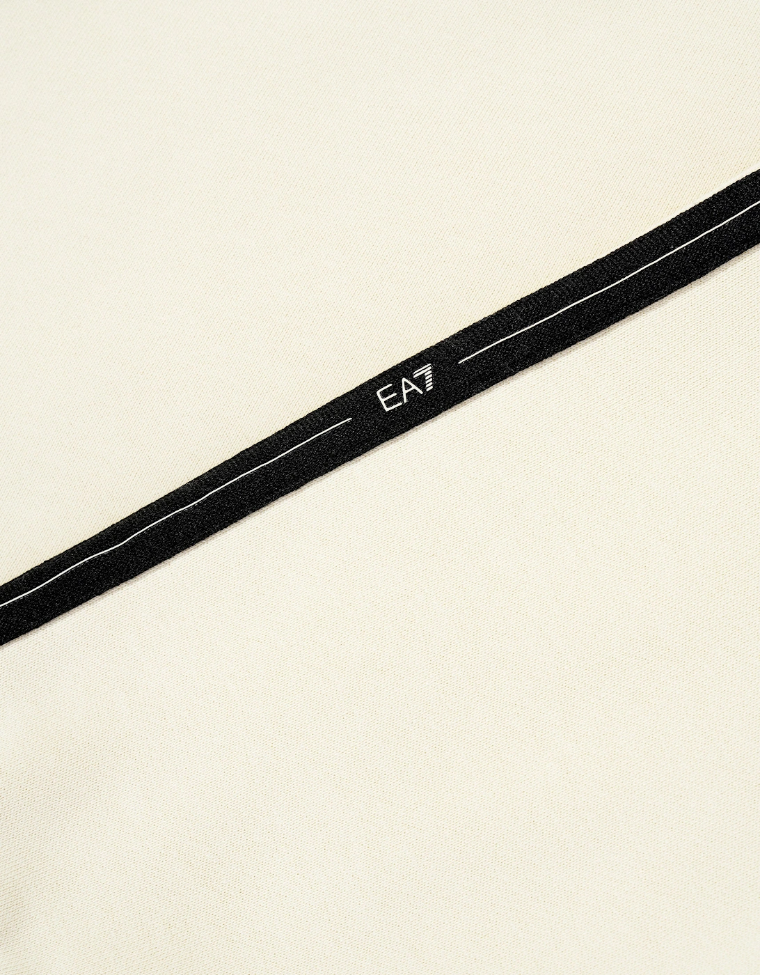 Emporio Armani Boys Train Logo Tape Sweatshirt in Ivory