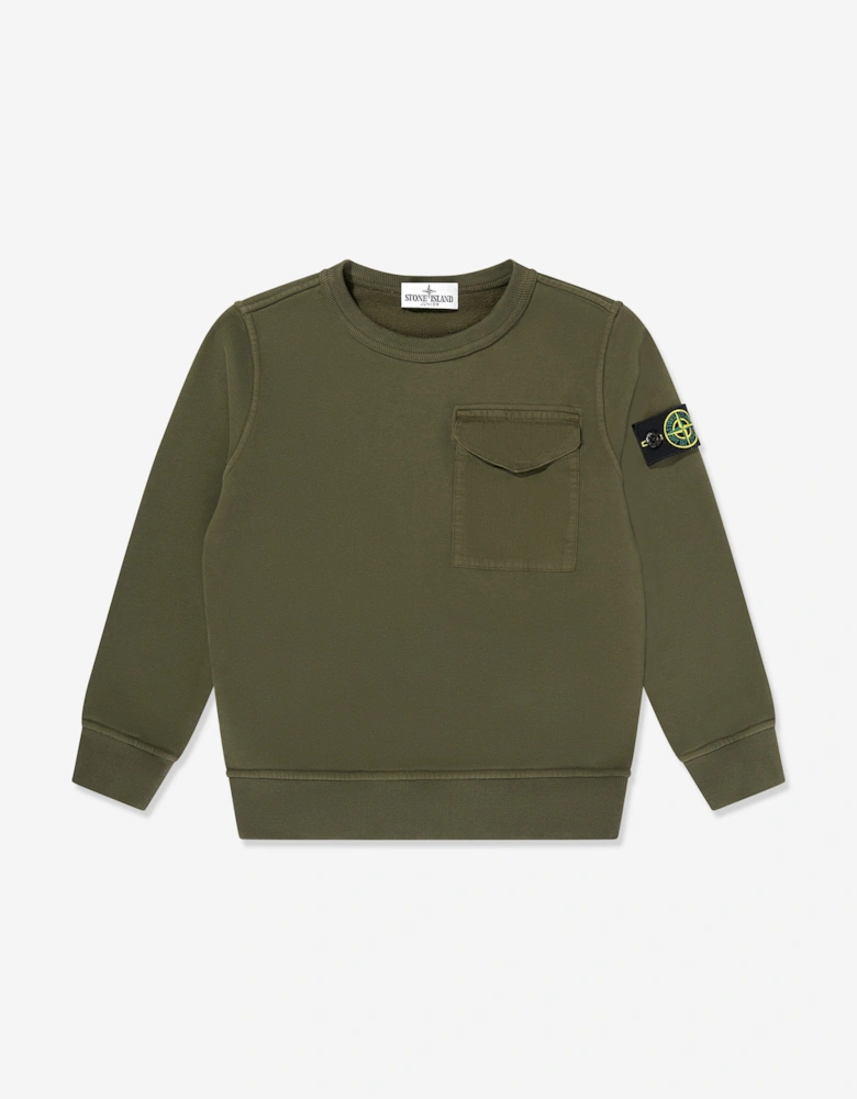 Boys Pocket Sweatshirt in Green