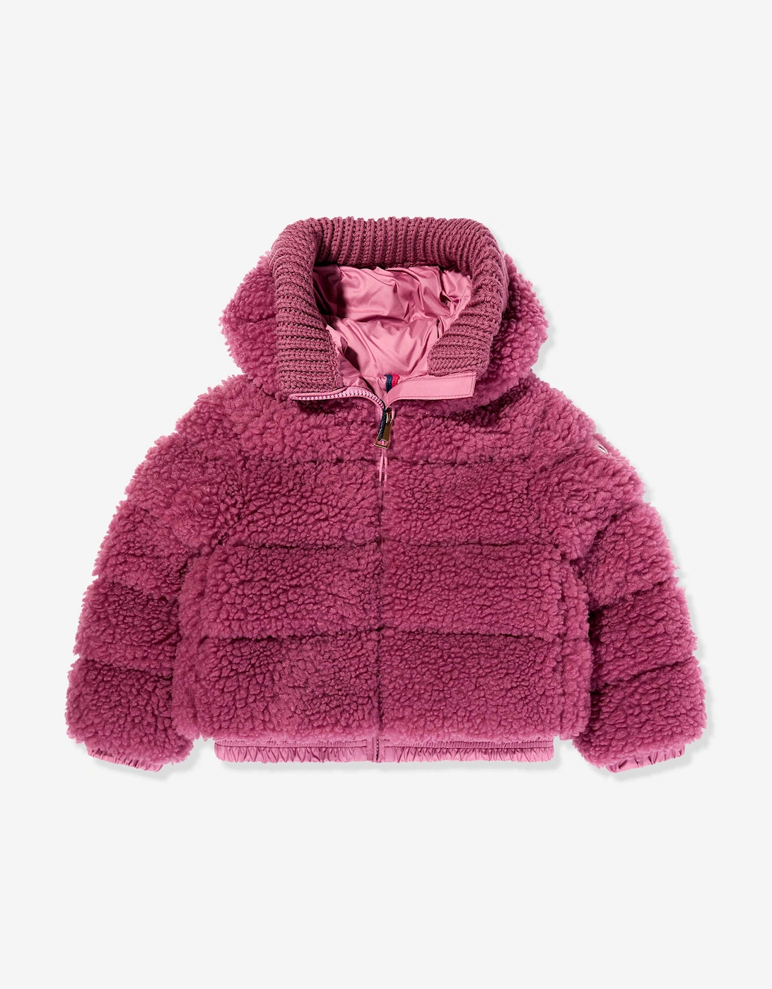 Girl's Moncler Enfant Girls Adalbertas Down Padded Jacket in Pink - Size: 12 years