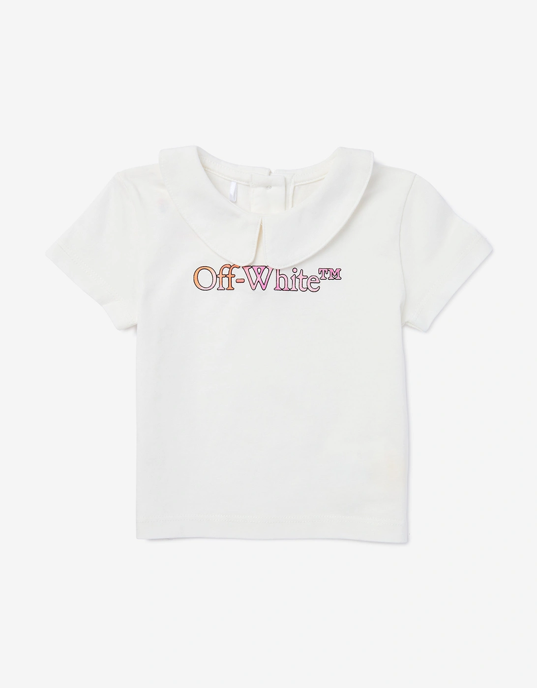 Baby Girls Bookish Watercolour T-Shirt in White, 5 of 4