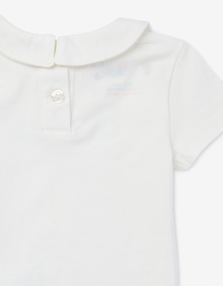 Baby Girls Bookish Watercolour T-Shirt in White