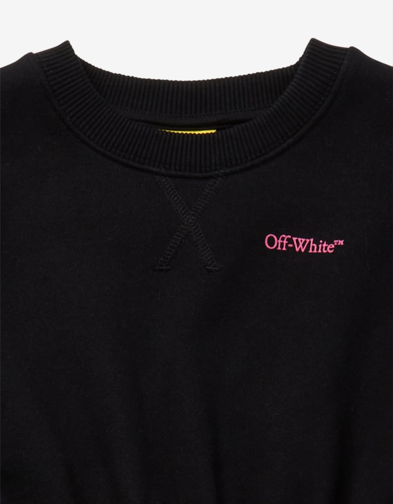 Girls Logo Industrial Dress in Black