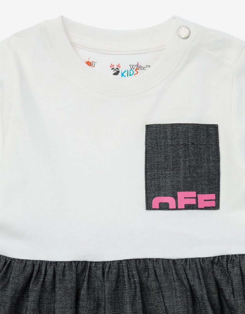 Baby Girls Type Logo Dress in Navy