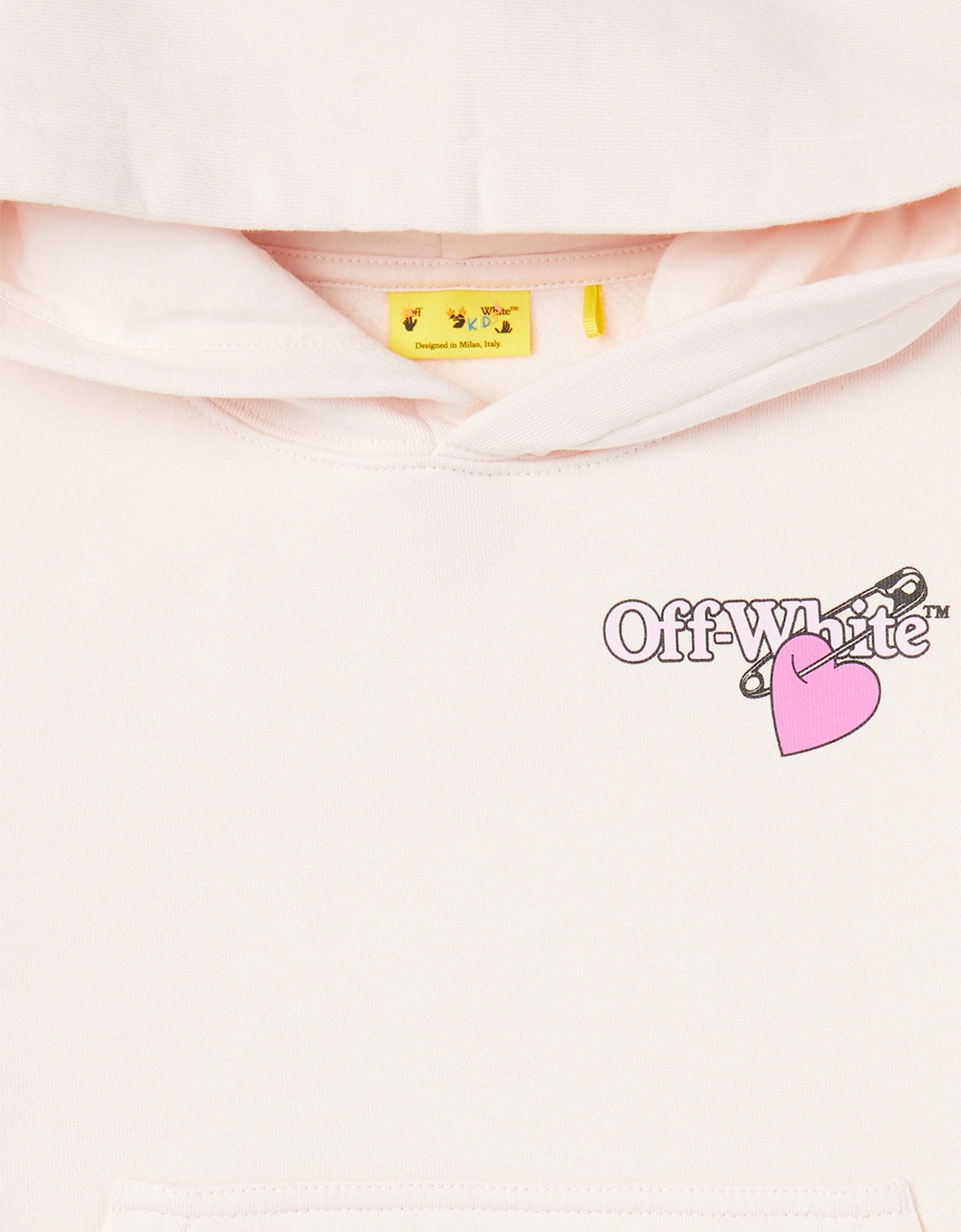 Girls Diagonal Pop Heart Hoodie Dress in Pink
