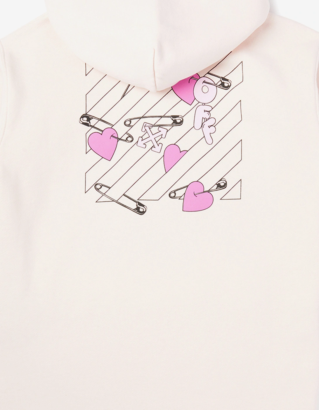 Girls Diagonal Pop Heart Hoodie Dress in Pink