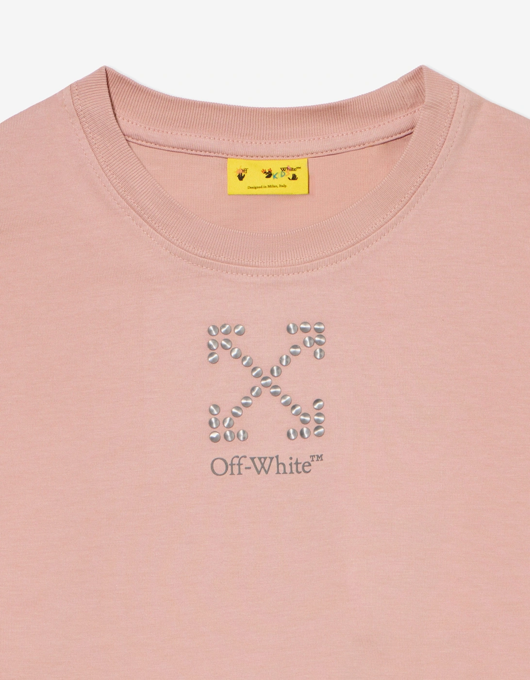 Girls Arrow Studs Boxy T-Shirt in Pink