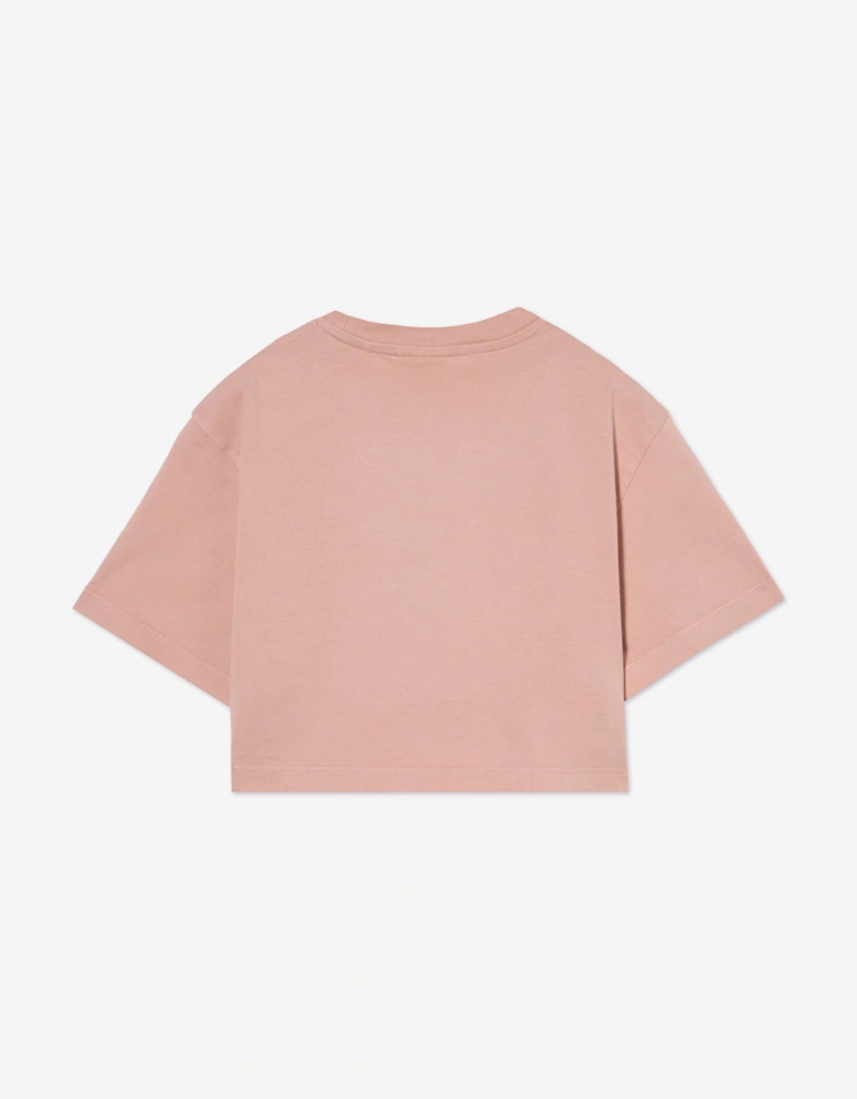Girls Arrow Studs Boxy T-Shirt in Pink