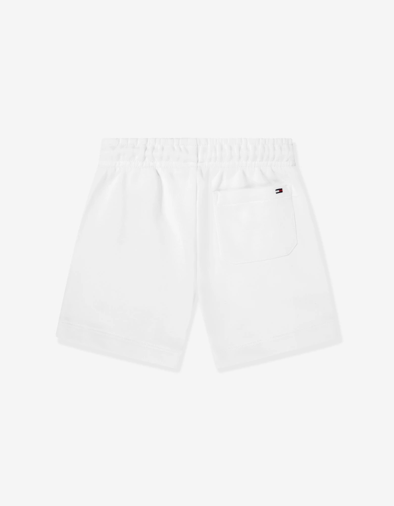 Boys Flag Sweat Shorts in White