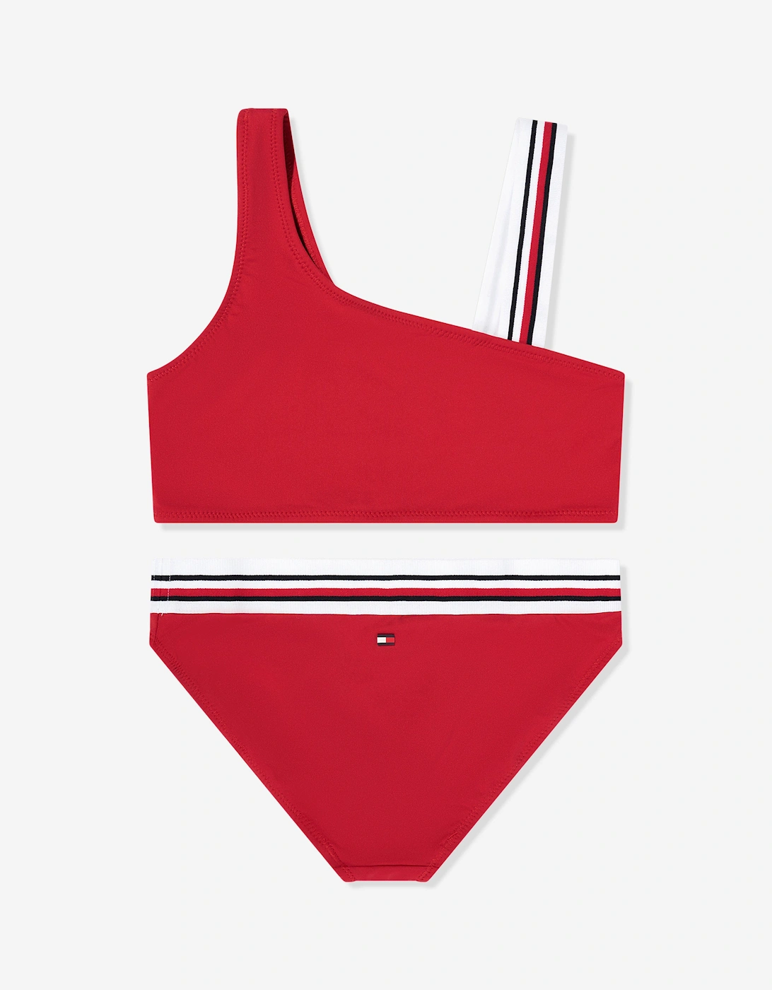 Girls One Shoulder Bikini in Red