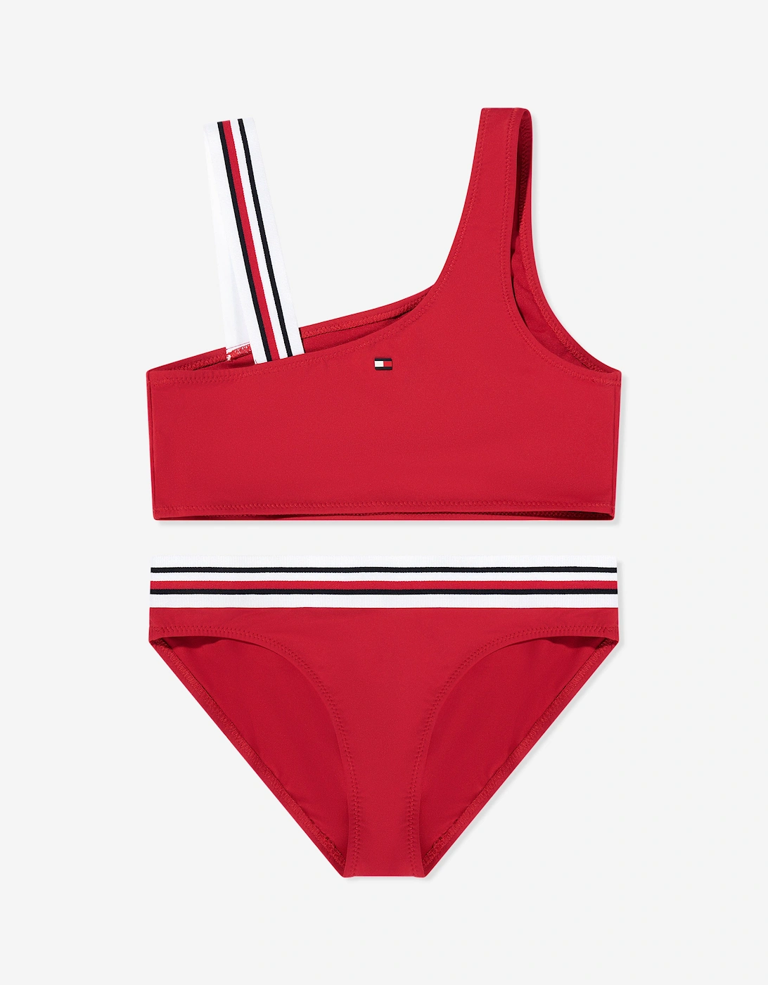 Girls One Shoulder Bikini in Red, 5 of 4