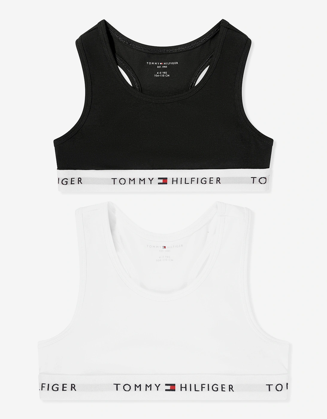 Girl's Tommy Hilfiger Girls 2 Pack Bralette Set in Multicolour - Size: 4 - 5 years