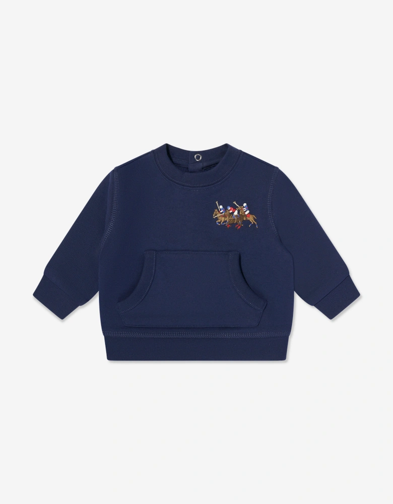 Baby Boys Polo Player Tracksuit in Navy