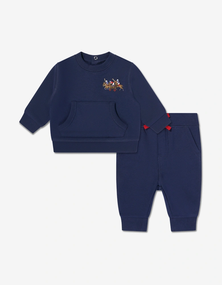Baby Boys Polo Player Tracksuit in Navy