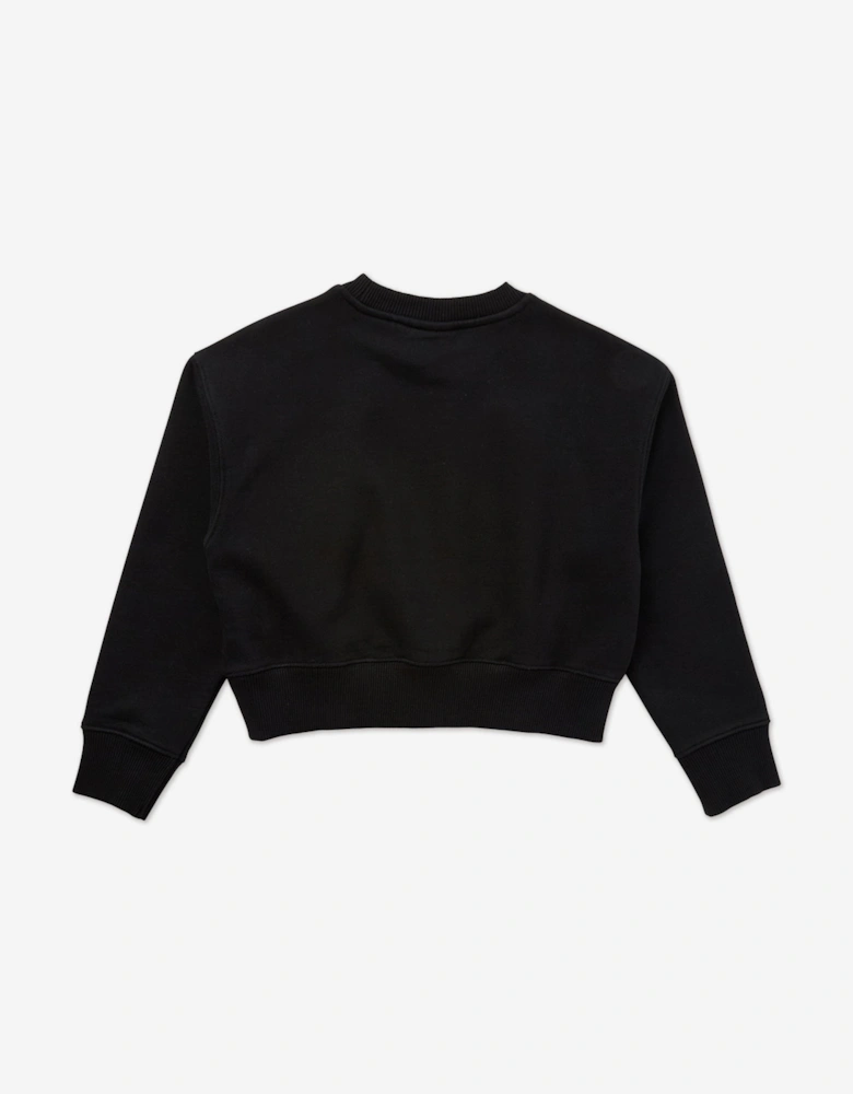 Girls Bookish Pop Heart Box Sweatshirt in Black