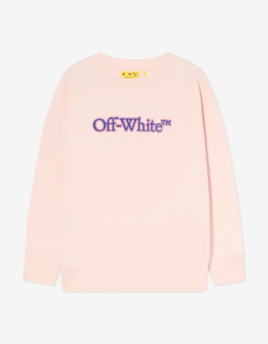 Girl's Off-White Girls Big Bookish Puff Sweatshirt in Pink - Size: 6 years