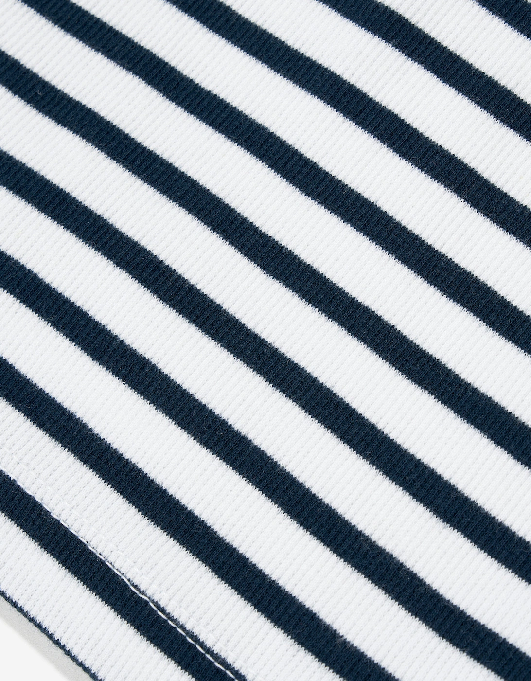 Baby Boys Rib Stripe Polo Shirt in Navy
