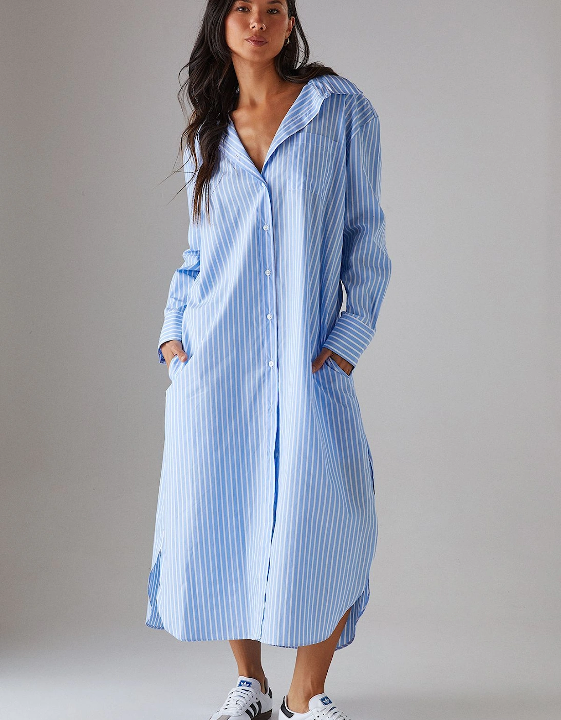 Oversized Maxi Shirt Dress, 2 of 1