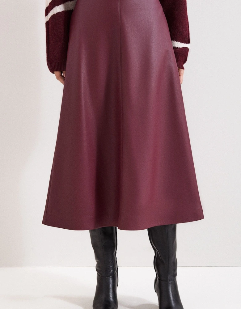 Antoinette PU Midi Skirt