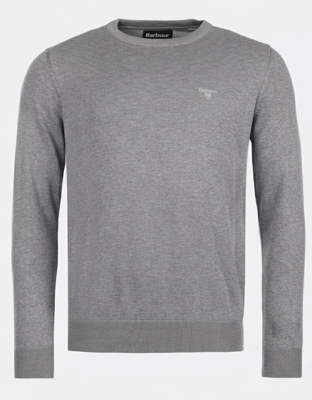 Pima Cotton Mens Crew Sweatshirt - Grey, 9 of 8