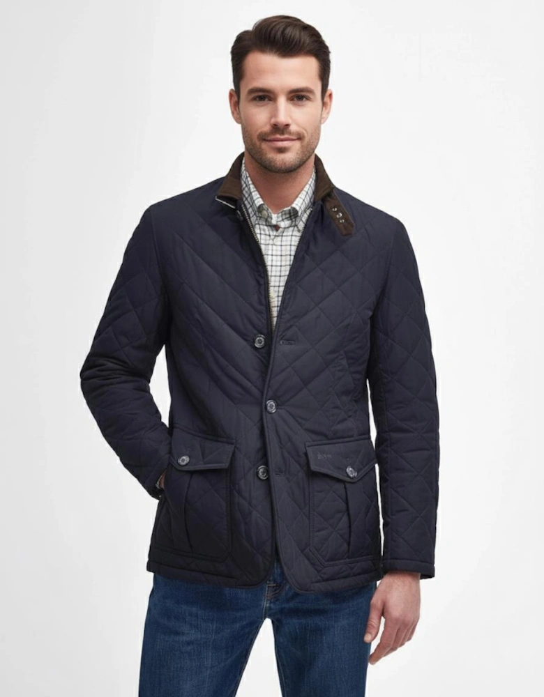 Lutz Mens Quilted Jacket - Navy
