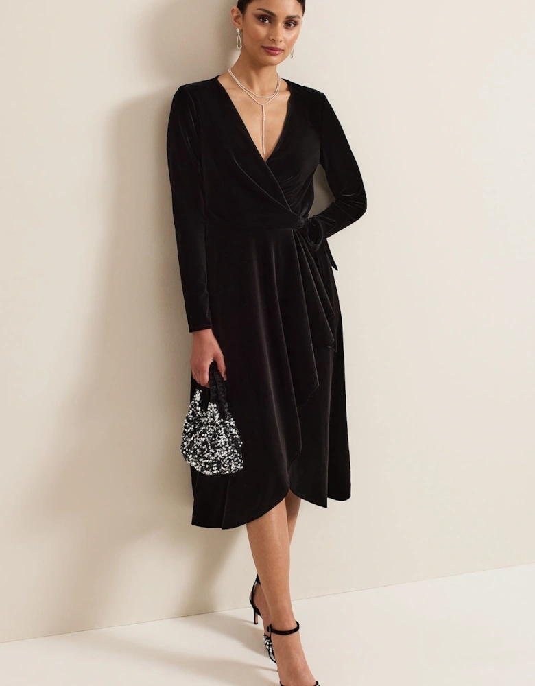 Julia Velvet Wrap Dress