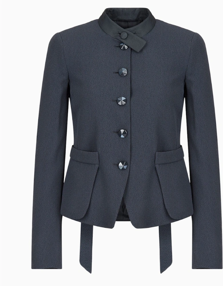 Faux-Galuchat Fabric Jacket