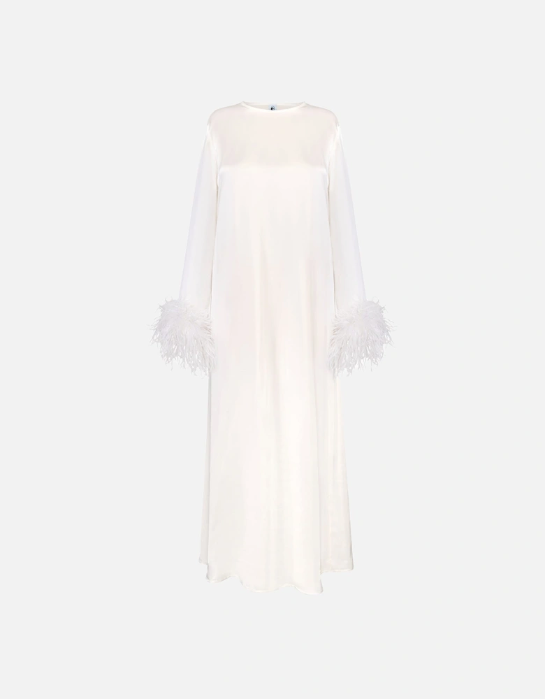 Suzi Maxi Dress With Detachable Feathers