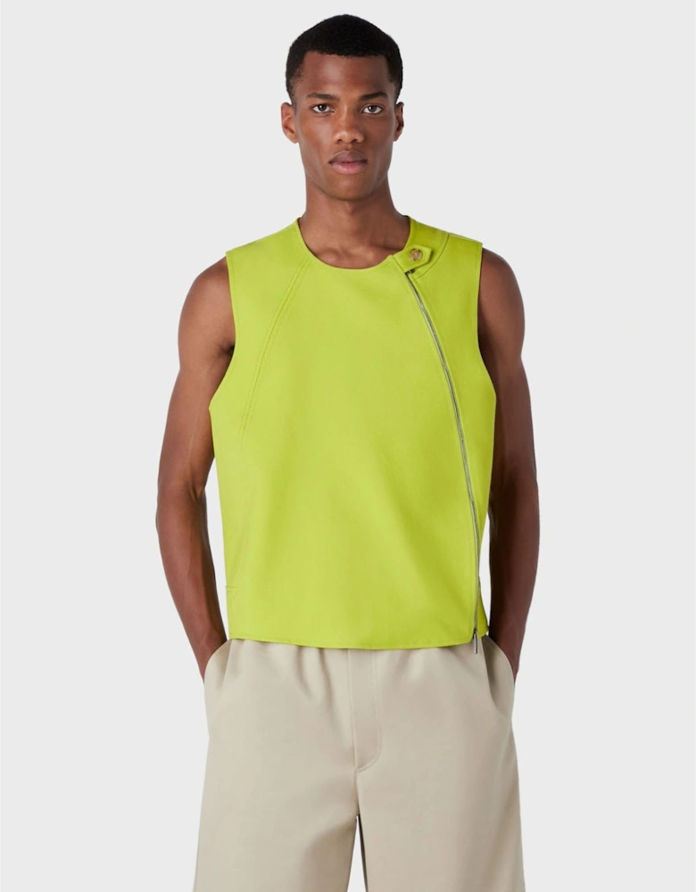 Asymmetric Zip Vest