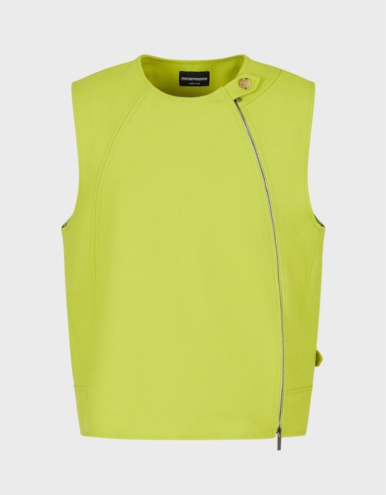 Asymmetric Zip Vest