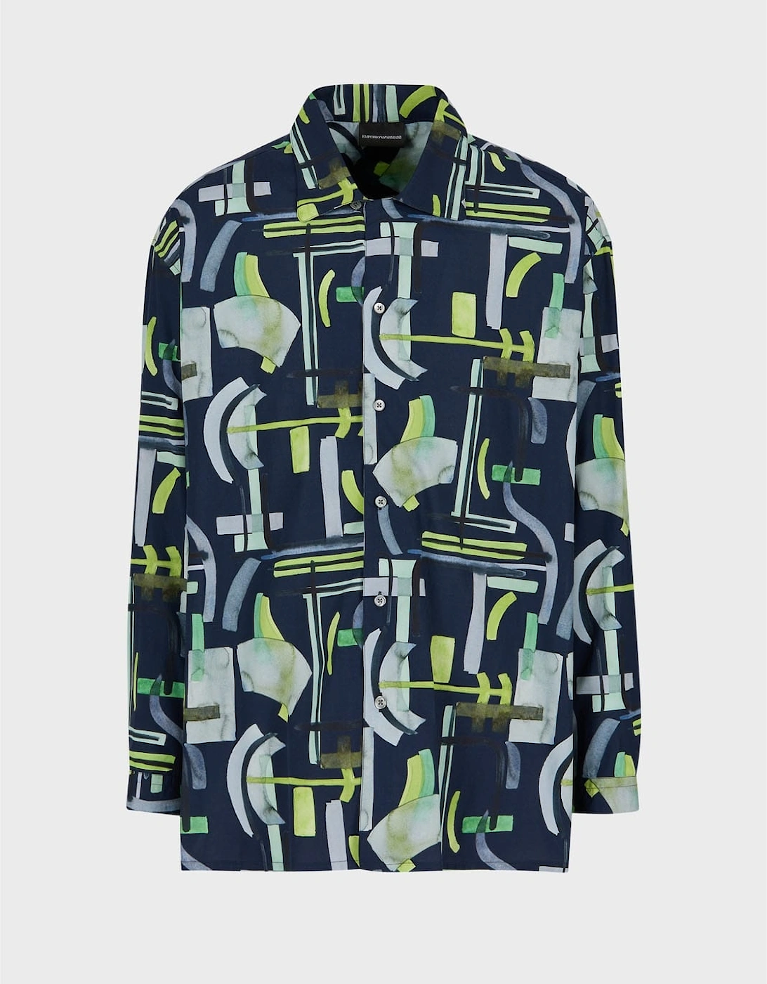 Abstract Print Long Sleeve Shirt