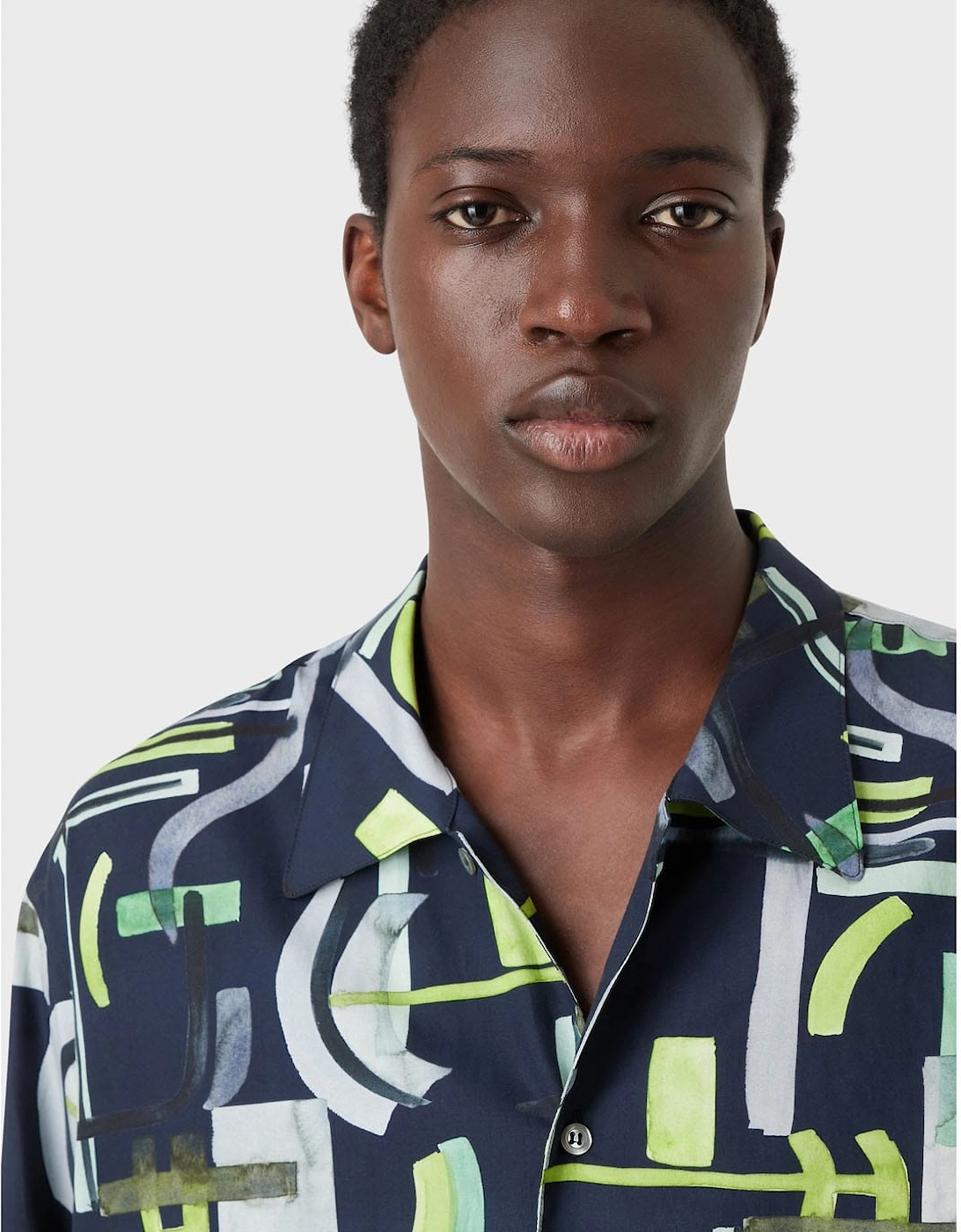 Abstract Print Long Sleeve Shirt