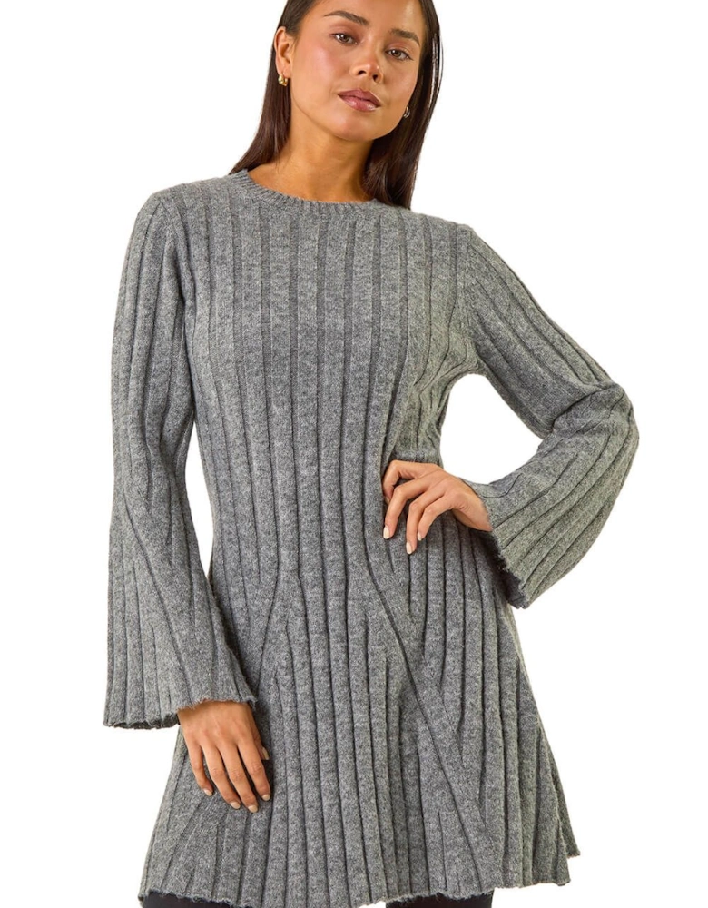 Petite High Neck Knitted Dress