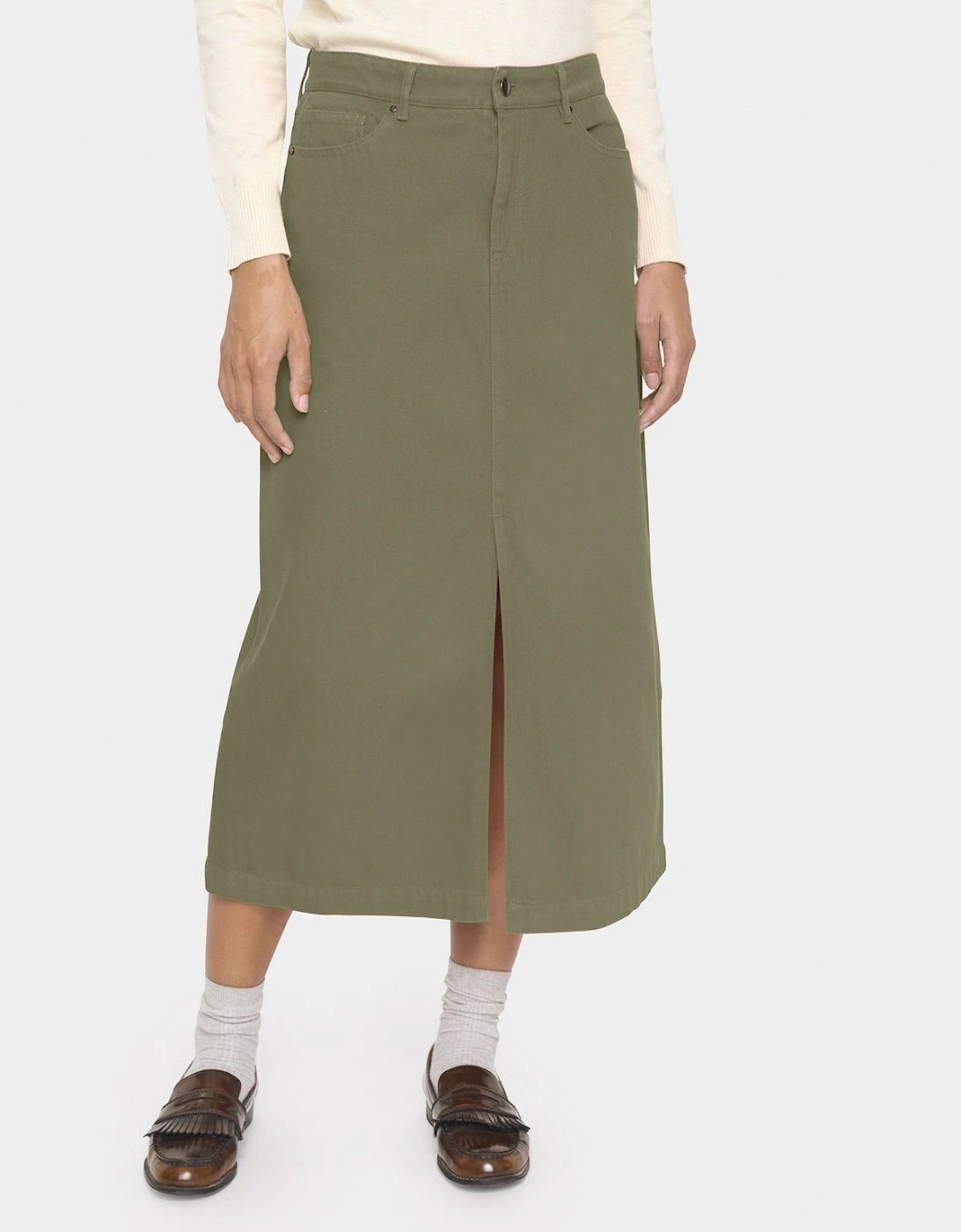 IluSZ High-waisted Dyed Denim Skirt, 2 of 1