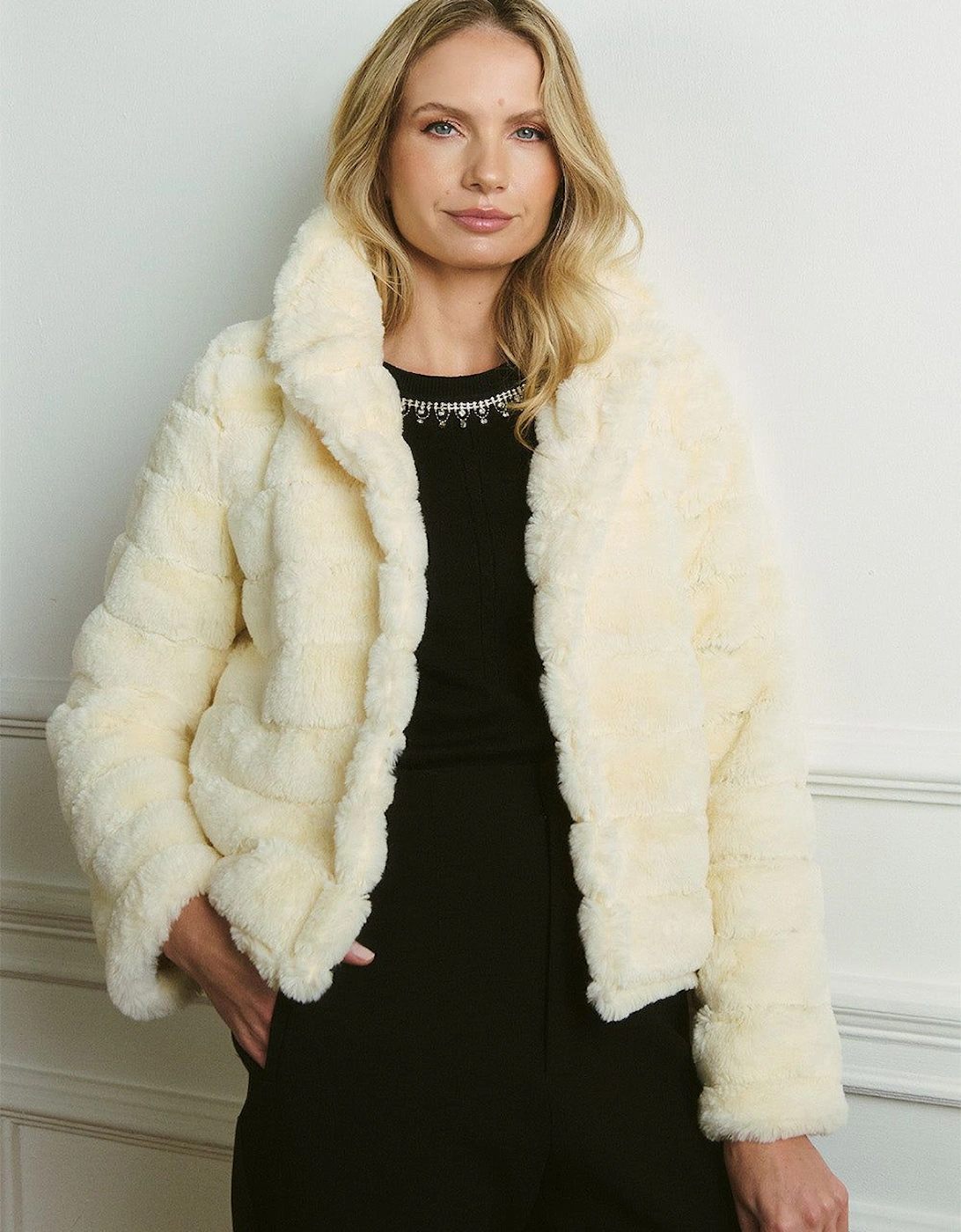 Faux Fur Cropped Jacket, 2 of 1
