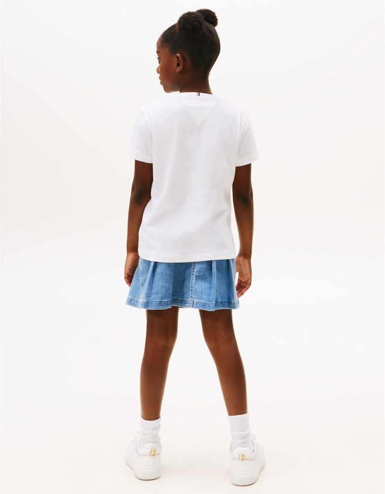 Girls Varsity T-Shirt in White