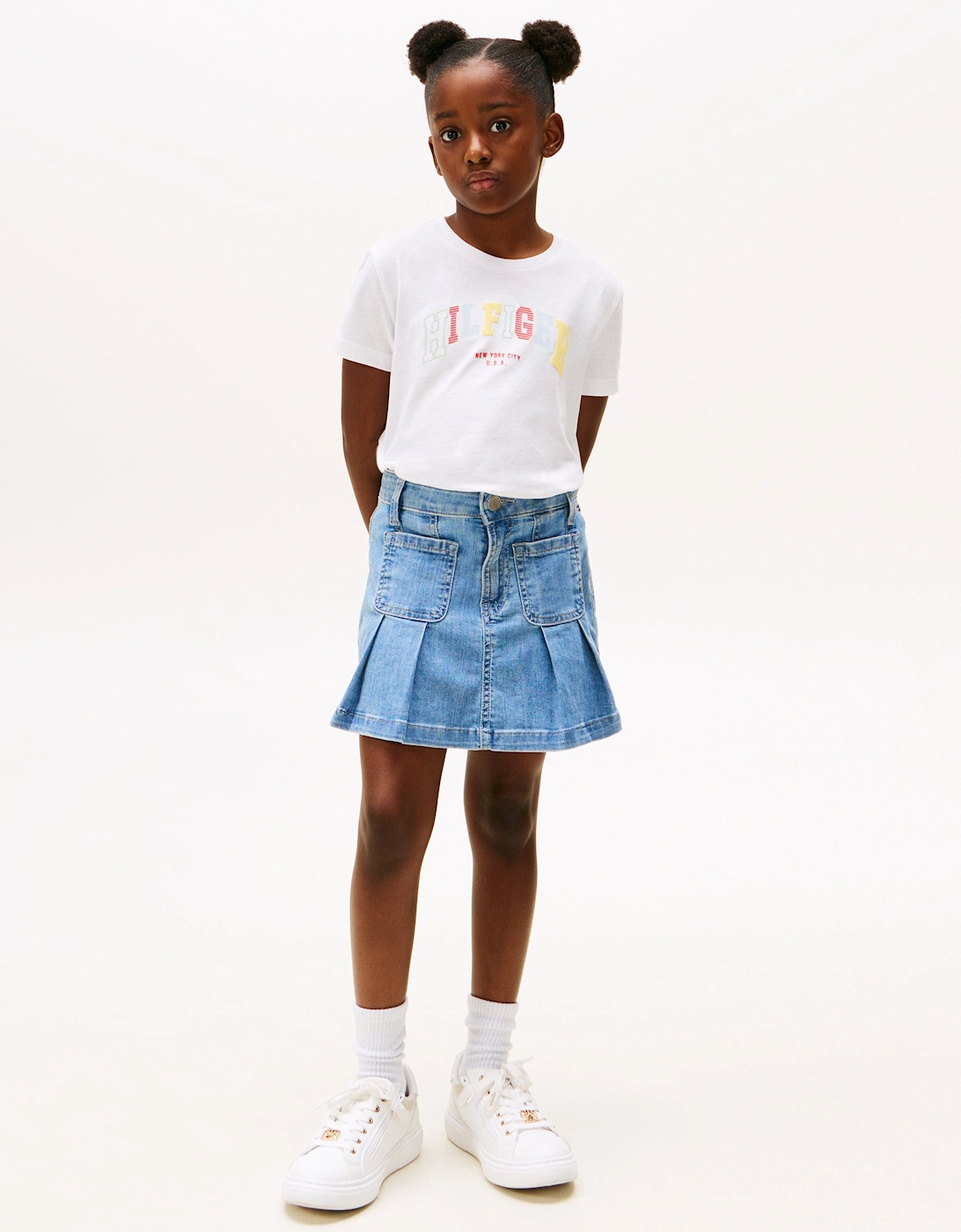 Girls Varsity T-Shirt in White