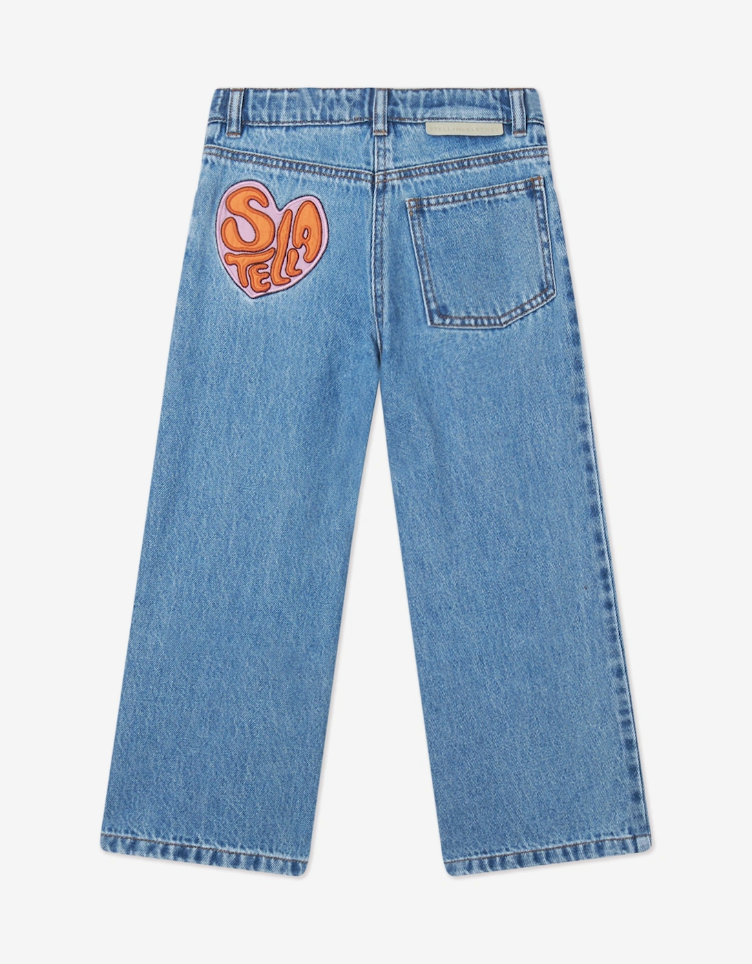 Girls Wide Leg Jeans in Blue