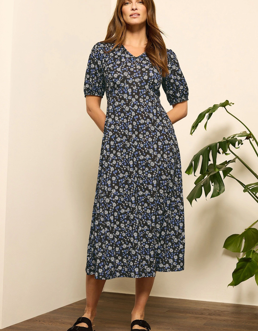 Floral Print Midi Dress, 2 of 1