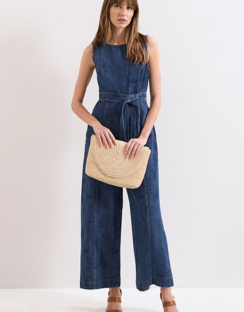 Marta Sleeveless Denim Jumpsuit