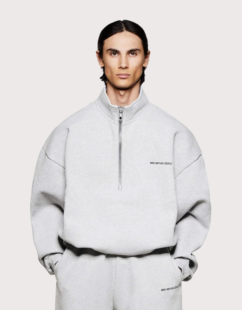 Oversized Uniform Quarter Zip Sweatshirt