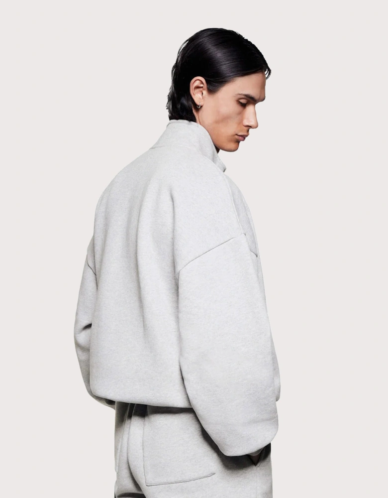 Oversized Uniform Quarter Zip Sweatshirt