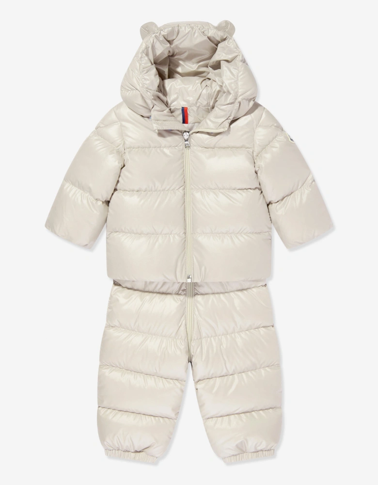 Enfant Baby Down Padded Snowsuit in Beige