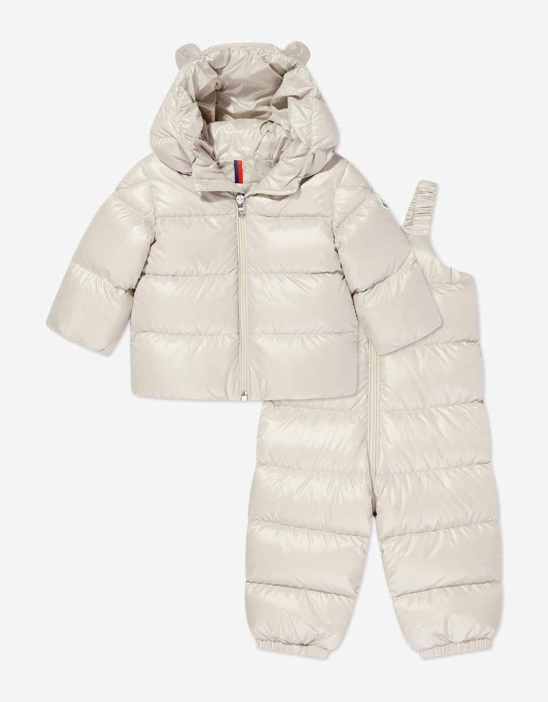 Enfant Baby Down Padded Snowsuit in Beige, 5 of 4