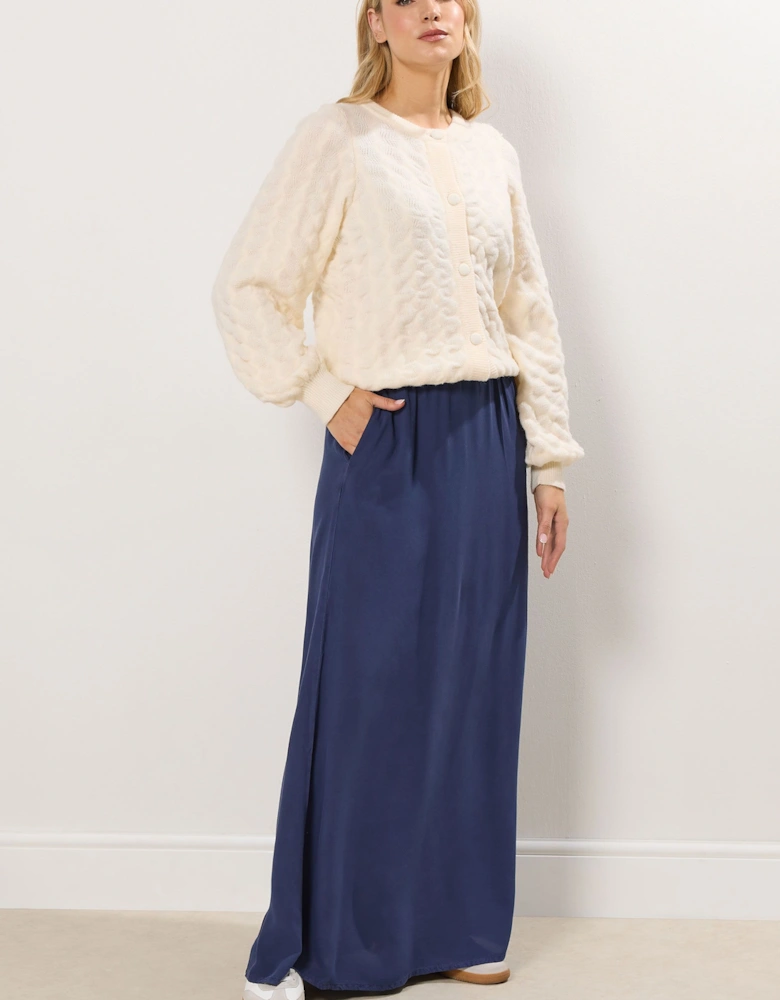 Tall Acid Wash Maxi Skirt