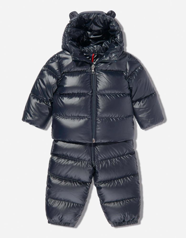 Enfant Baby Down Padded Snowsuit in Navy