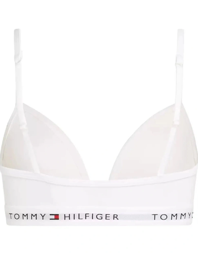 Girls Heritage Logo Fixed Foam Triangle Bra, White