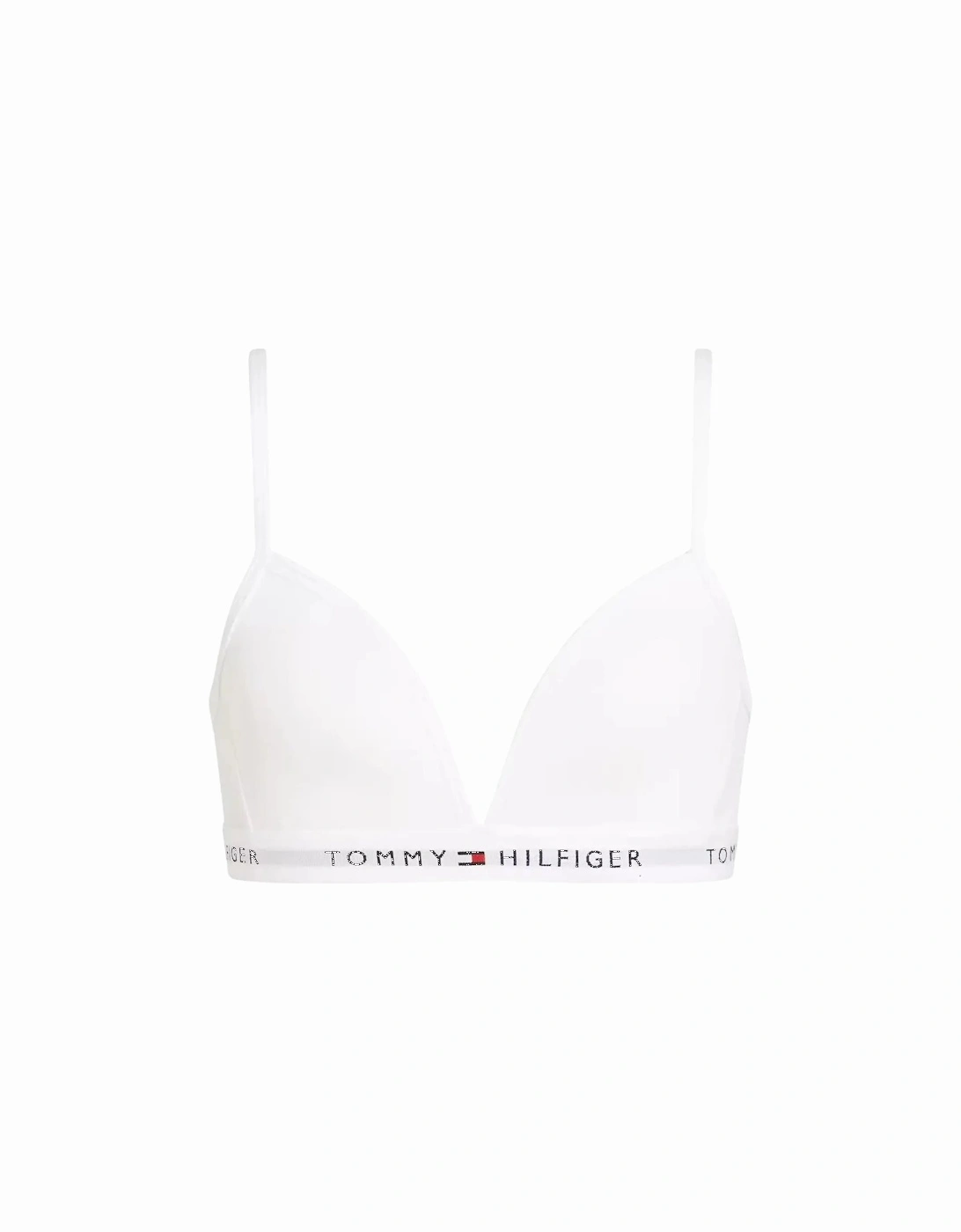 Girls Heritage Logo Fixed Foam Triangle Bra, White, 4 of 3
