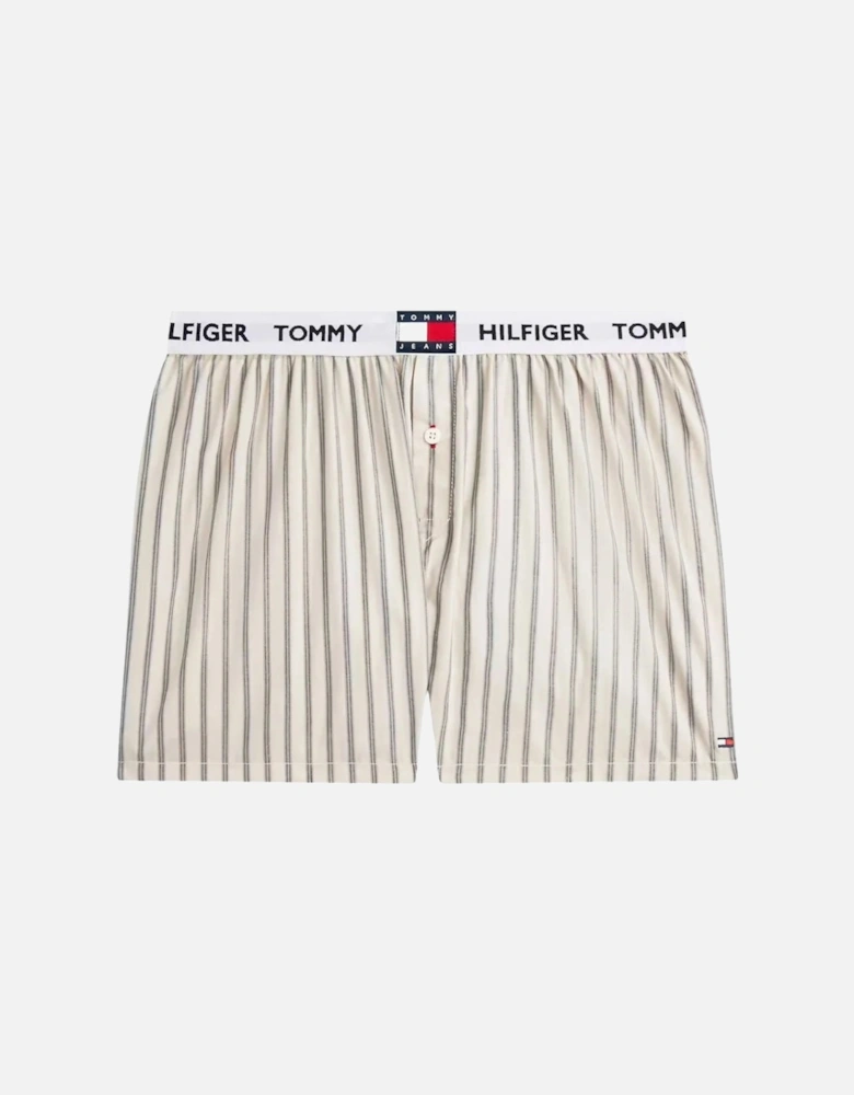 TH Heritage Stripe Woven Boxer Shorts, Stone/blue