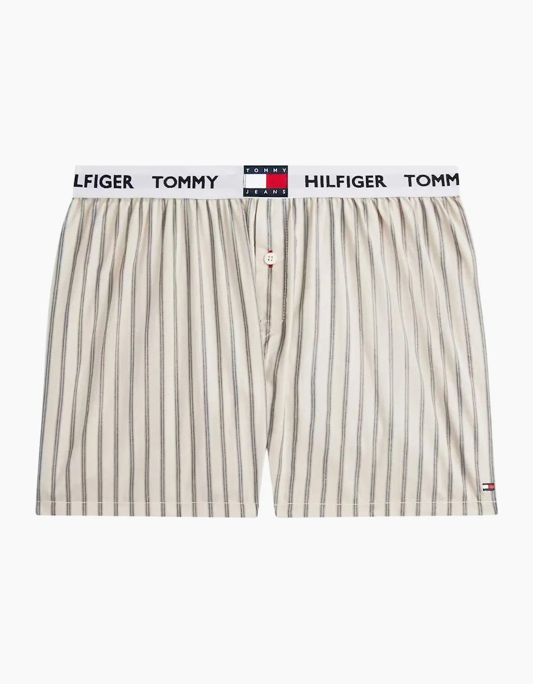 Tommy Hilfiger Tommy Hilfiger Men's TH Heritage Stripe Woven Boxer Shorts, Stone/blue - White